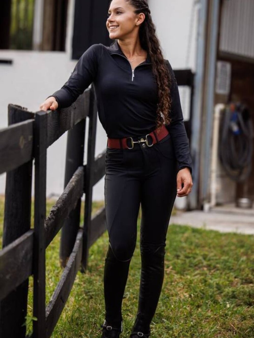 NEW WILLOW Equestrian Training Breech Riding Pants Size XS Black — Sparkle L